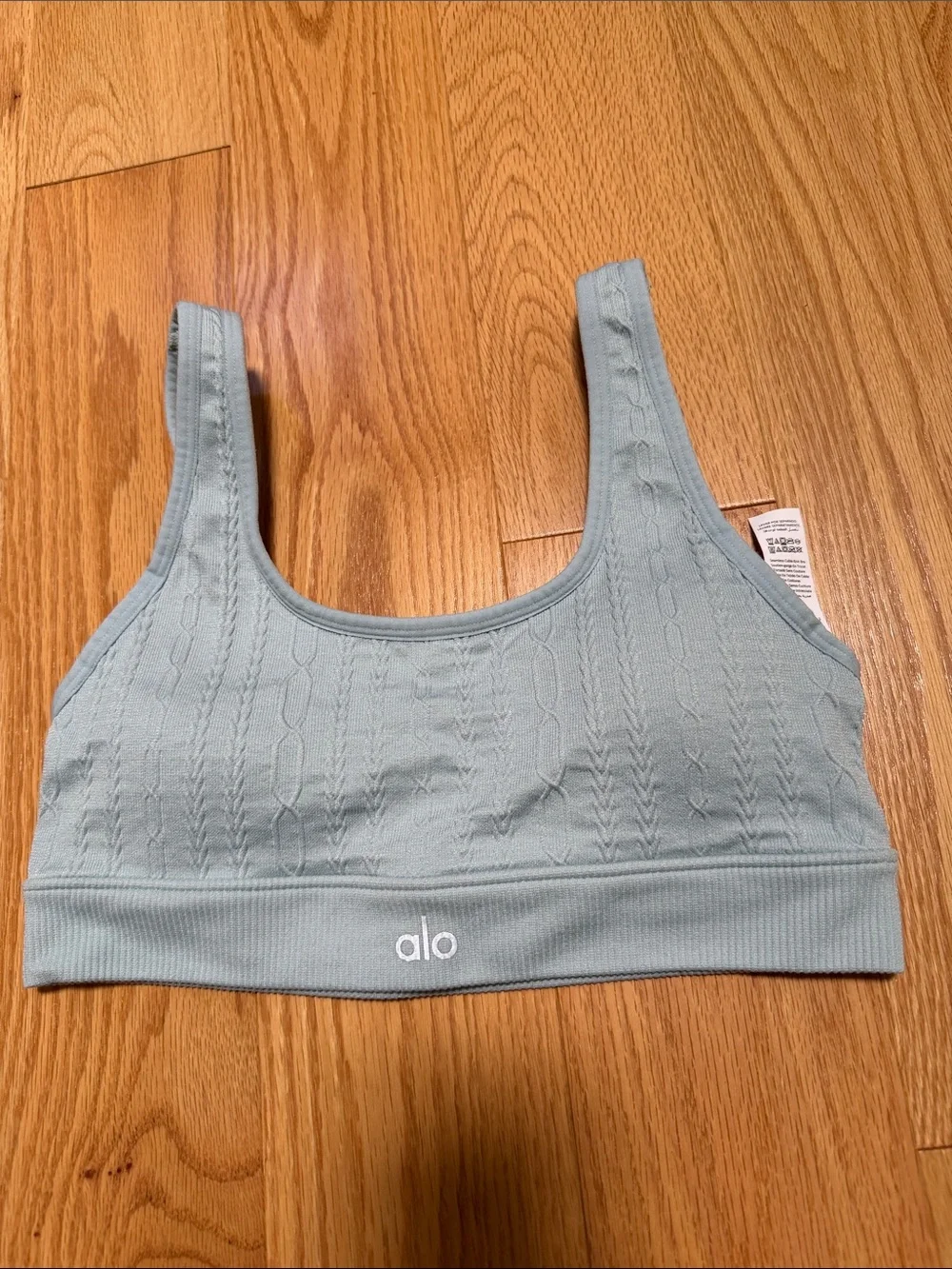 Alo yoga XS cable knit seamless padded sports bra.